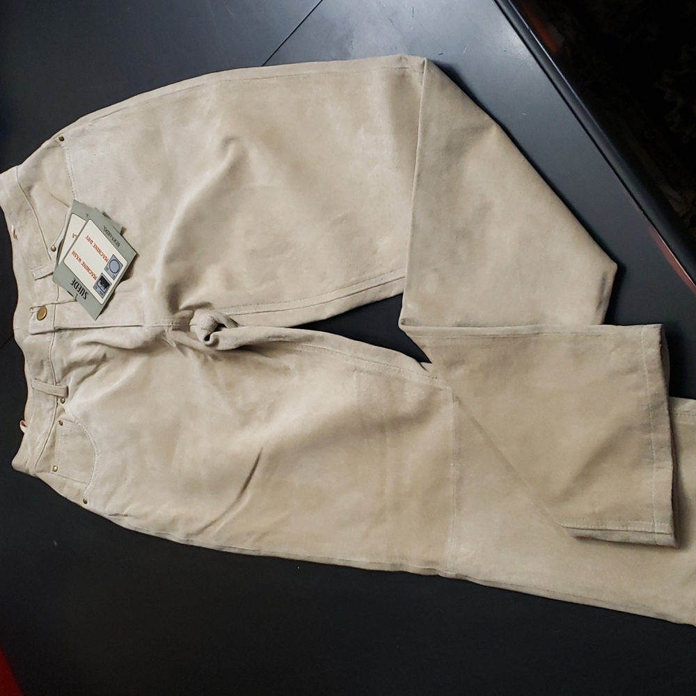 Genuine Suede Leather Pants - NEW